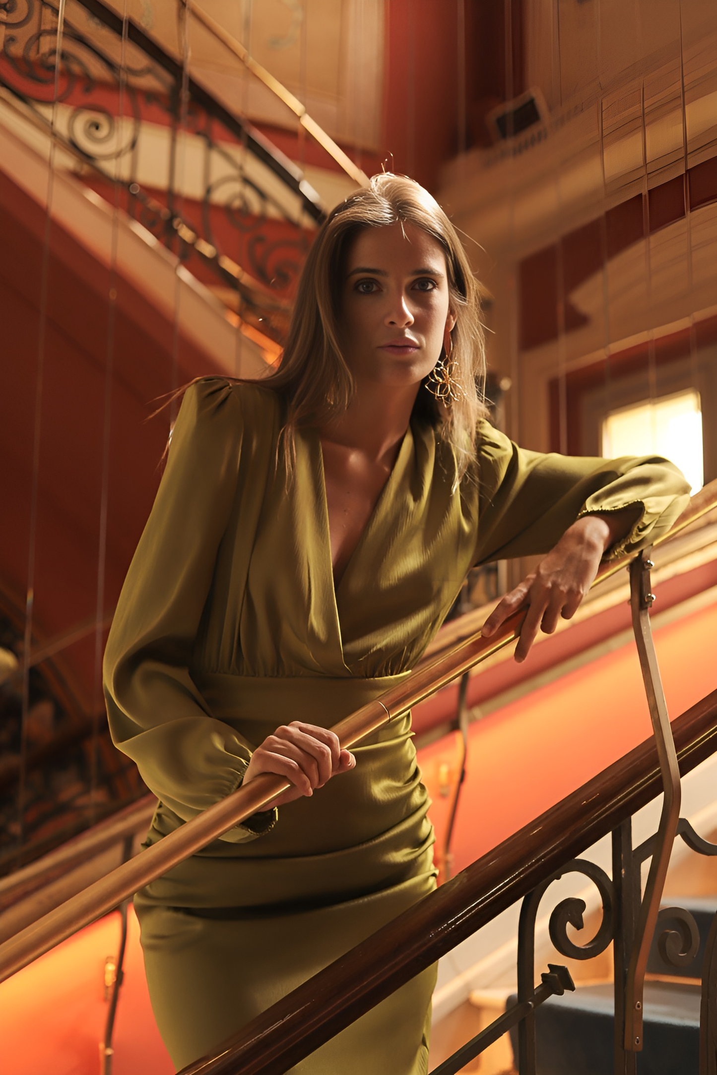 Ariadne Olive Dress
